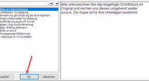 DictaNet Feature: Phrasen und RA-MICRO Textbausteine