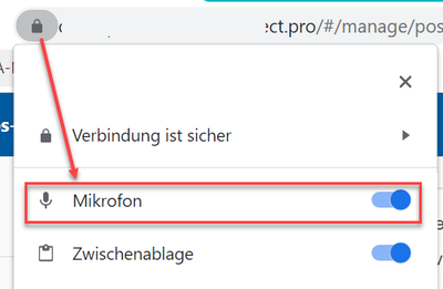 Mikrofon-Zugriff im Browser aktivieren