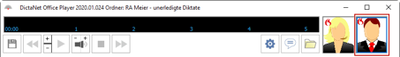 neuer Kontakt im DictaNet Office PC Player