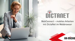 DictaNet Feature: WebConnect - mobiles Arbeiten mit DictaNet im Webbrowser