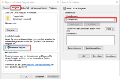 Roaming-Profile für Diktanten und Schreibkräfte