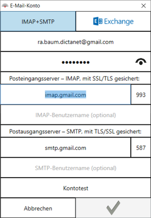 DictaNet Office nach Konfiguration mit DictaNet App verbinden