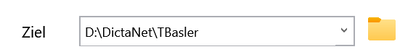 Pfad, in den die Diktate in DictaFlow übertragen werden sollen