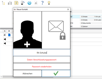 Kontakt in DictaNet Office manuell anlegen