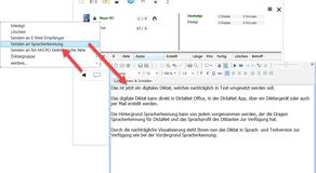 DictaNet Feature: Vorder- und Hintergrundspracherkennung - senden an Spracherkennung