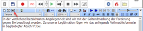 DictaNet Feature: Spracherkannten Text per E-Brief senden